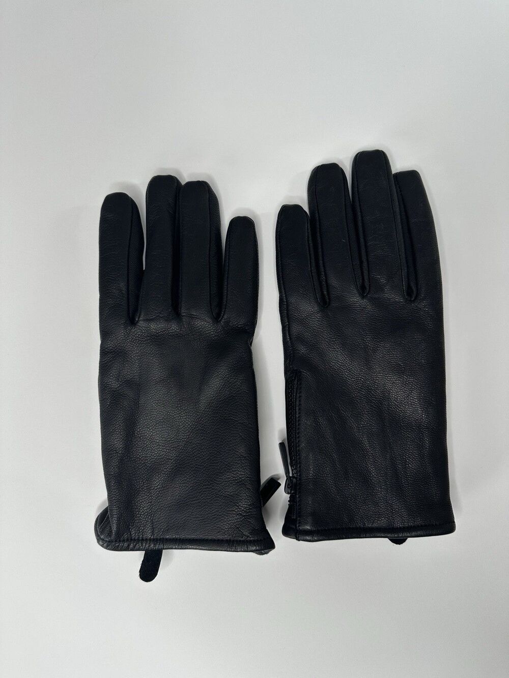 Calvin Klein Adult Full Grain Goat Leather Gloves Black Size L - Picture 3 of 5